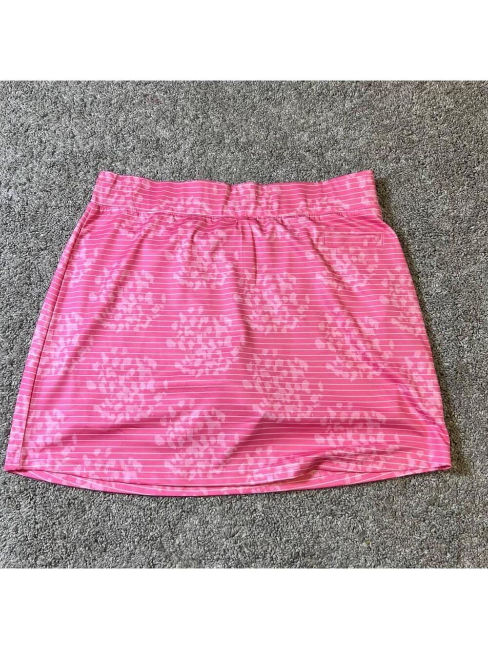 Pebble Beach Women's Pink Striped Golf Skort Dry-Luxe Performance size M NWOT